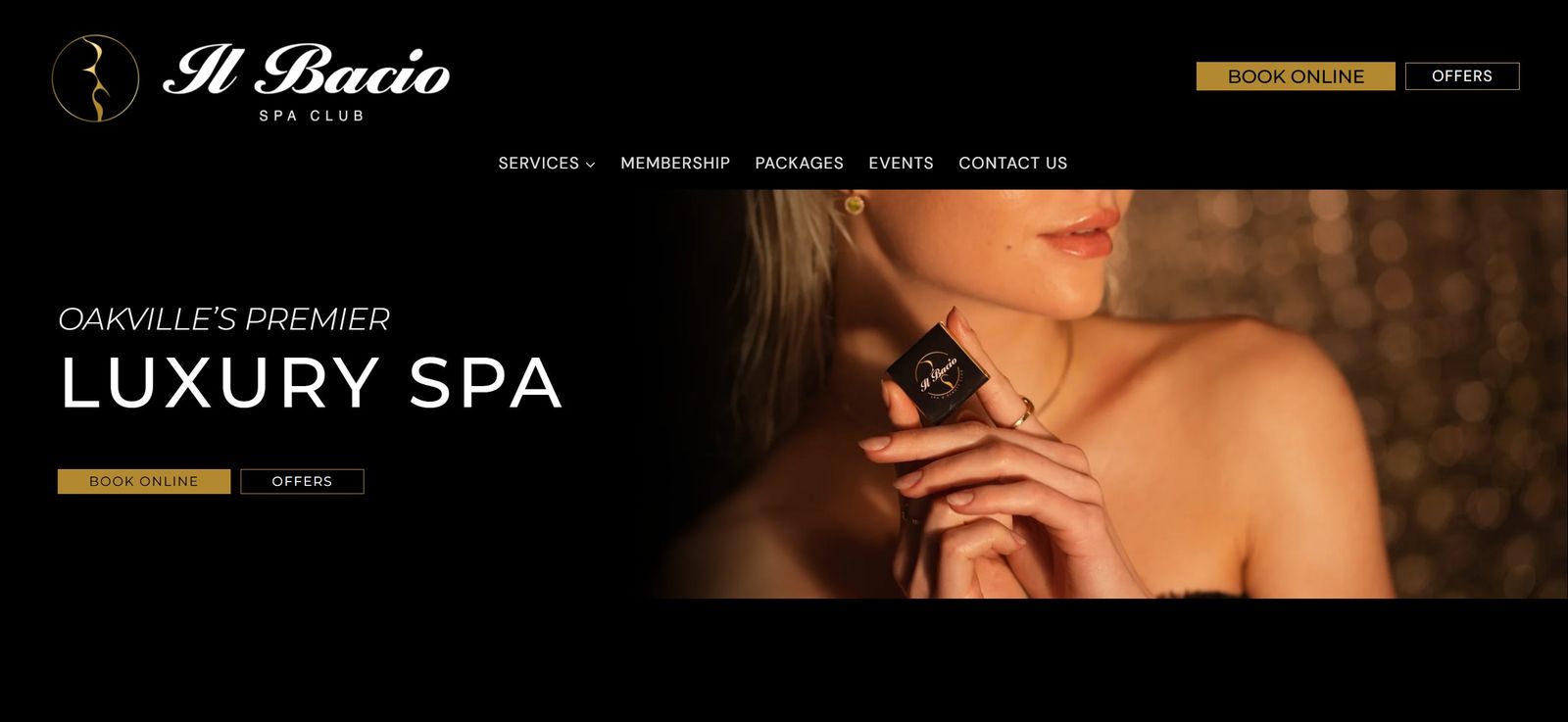 Il Bacio Spa Club home page