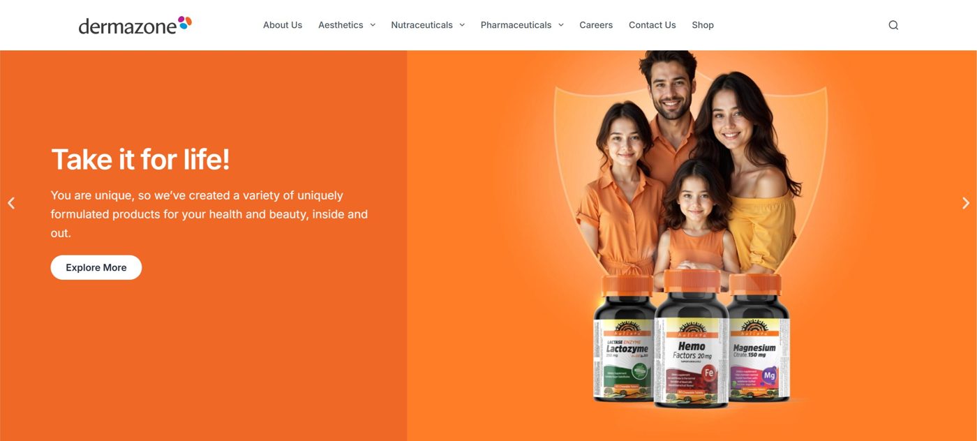 Dermazone website